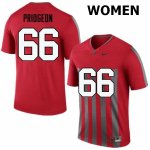 Women's Ohio State Buckeyes #66 Malcolm Pridgeon Throwback Nike NCAA College Football Jersey Trade HKB8244FF